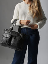 Schoudertas Heritage Leder Biba Violet heritage KEO2L-vue-porte